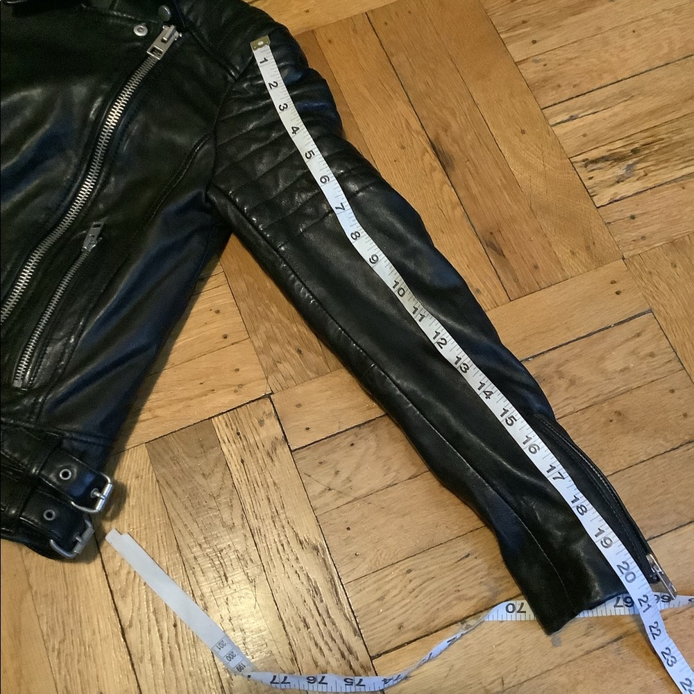 All Saints Black Leather Jacket - Picture 10 of 11